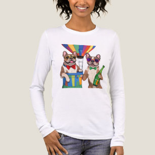 Französische Bulldoggen Neujahr French Bulldog Tri-Blend Shirt