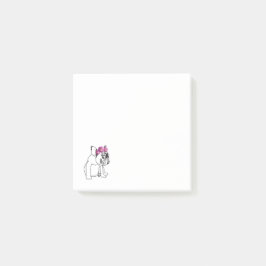 Französische Bulldoggen-niedliche Post-it Klebezettel