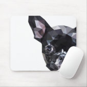 Französische Bulldoggen-niedrige Polykunst Mousepad (Mit Mouse)
