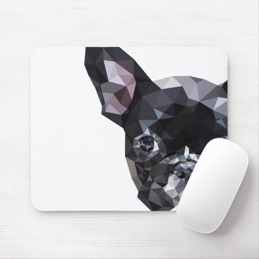 Französische Bulldoggen-niedrige Polykunst Mousepad (Mit Mouse)