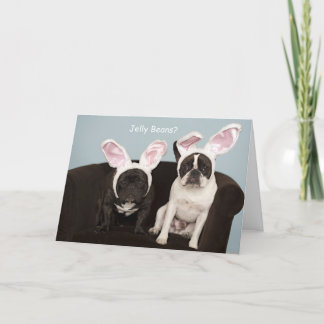 Französische Bulldoggen-Ostern-Karte! Feiertagskarte