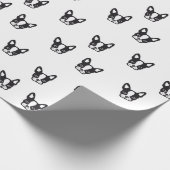 Französische Bulldoggen-Packpapier Geschenkpapier (Ecke)