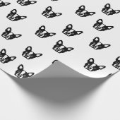 Französische Bulldoggen-Packpapier Geschenkpapier (Ecke)