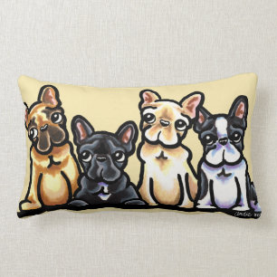 Französische Bulldoggen-Quartett Lendenkissen