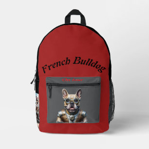französische Bulldoggen Roboter Bedruckter Rucksack