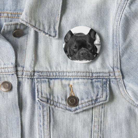 Französische Bulldoggen-runder Knopf Button (Beispiel)