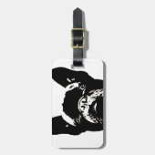 Französische Bulldoggen-Schablone Gepäckanhänger (Vorderseite vertikal)