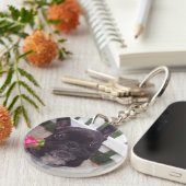 Französische Bulldoggen-Schlüsselanhänger Schlüsselanhänger (Vorderseite rechts)