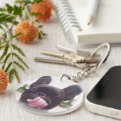 Französische Bulldoggen-Schlüsselanhänger Schlüsselanhänger (Vorderseite rechts)