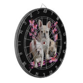 Französische Bulldoggen Schmetterlings Tag Dartscheibe (Vorderseite Links)