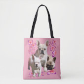 Französische Bulldoggen Schmetterlings Tag Tasche (Vorderseite)