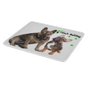 Französische Bulldoggen Schneidebrett (Ecke)