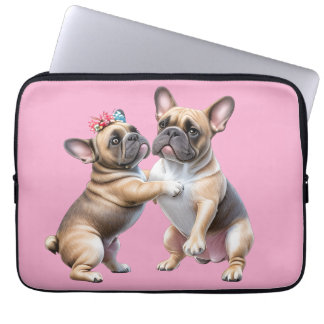 Französische Bulldoggen sehr verliebt Laptopschutzhülle