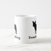 Französische Bulldoggen-Silhouette Kaffeetasse (Mittel)