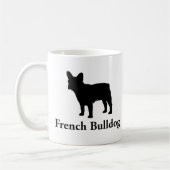 Französische Bulldoggen-Silhouette Kaffeetasse (Links)