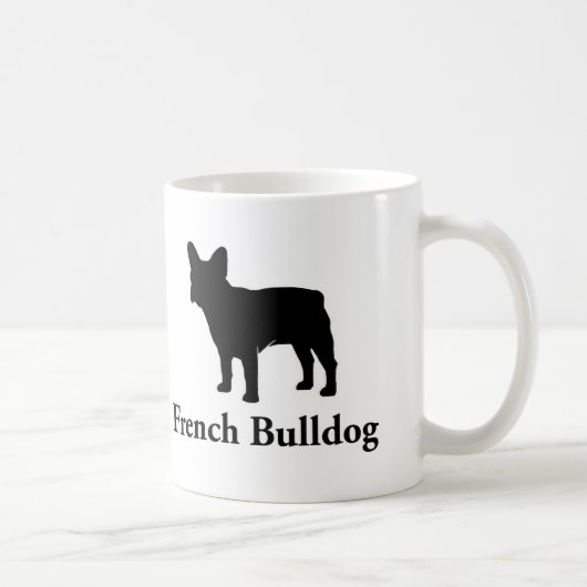 Französische Bulldoggen-Silhouette Kaffeetasse (Rechts)