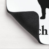 Französische Bulldoggen-Silhouette Mousepad (Ecke)