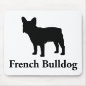 Französische Bulldoggen-Silhouette Mousepad (Vorne)