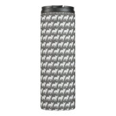 Französische Bulldoggen-Silhouette-Muster Thermosbecher (Rückseite)