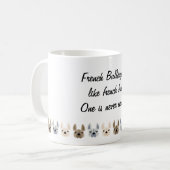 Französische Bulldoggen sind wie Pommes-Frites! Kaffeetasse (Vorderseite Links)