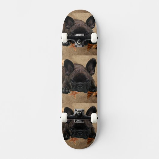 Französische Bulldoggen Skateboard (Vorderseite)