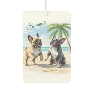 Französische Bulldoggen Strand French Bulldog Autolufterfrischer