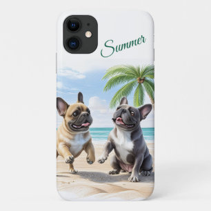 Französische Bulldoggen Strand French Bulldog Case-Mate iPhone Hülle