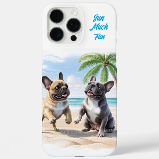 Französische Bulldoggen Strand French Bulldog Case-Mate iPhone Hülle (Rückseite)