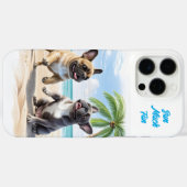 Französische Bulldoggen Strand French Bulldog Case-Mate iPhone Hülle (Rückseite (Horizontal))