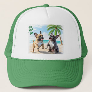 Französische Bulldoggen Strand French Bulldog Truckerkappe