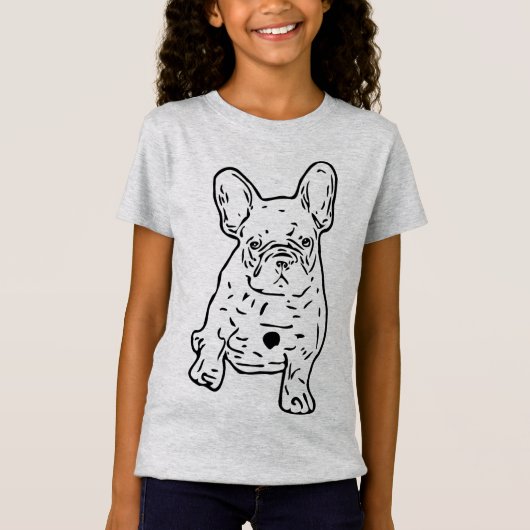 Französische Bulldoggen T-Shirt (Vorderseite)