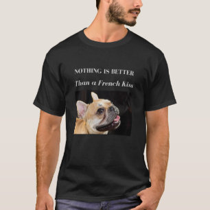Französische Bulldoggen-T - Shirt-Franzose-Kuss T-Shirt