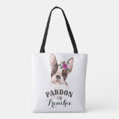 Französische Bulldoggen-Taschen-Tasche Tasche (Rückseite)
