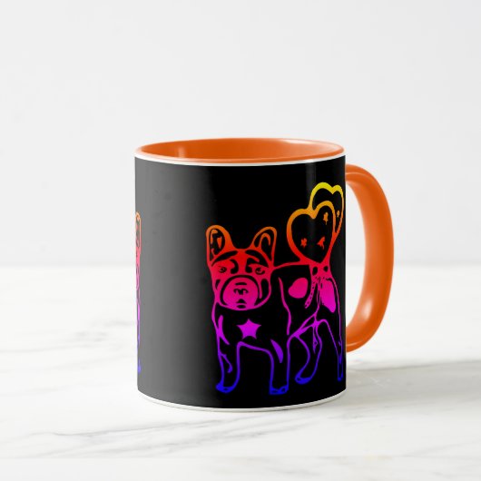 Französische Bulldoggen Tasse (VorderseiteRechts)