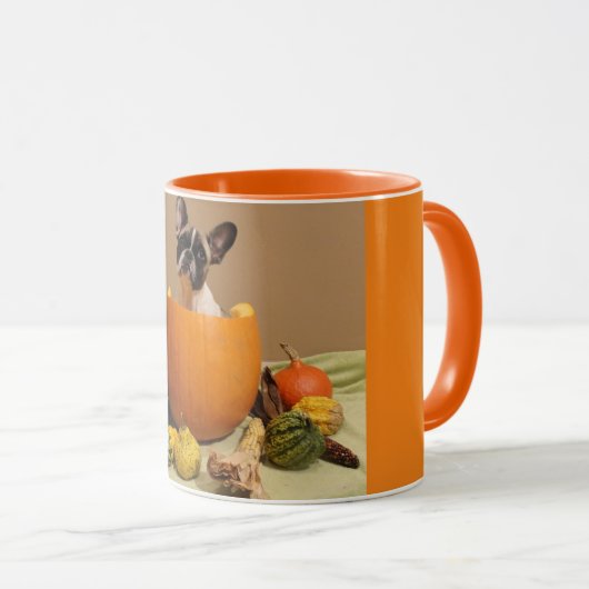 Französische Bulldoggen Tasse Halloween (VorderseiteRechts)