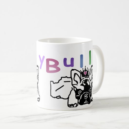 Französische Bulldoggen Teetasse (VorderseiteRechts)