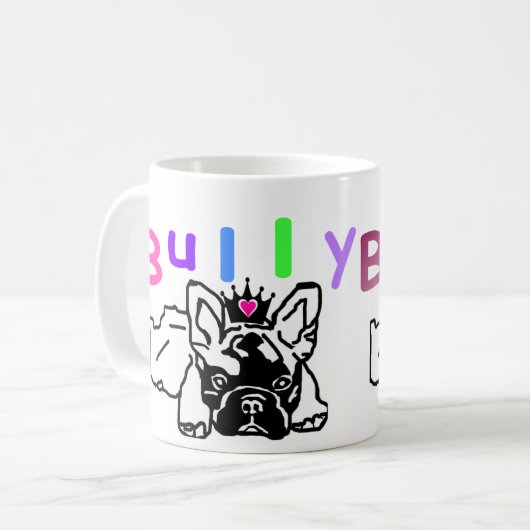 Französische Bulldoggen Teetasse (Vorderseite Links)