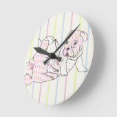 Französische Bulldoggen Uhr (Winkel)