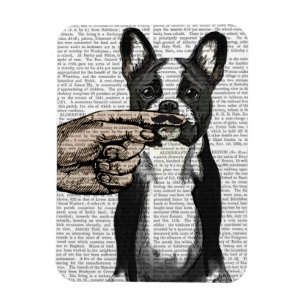 Französische Bulldoggen-und Finger-Schnurrbart Magnet
