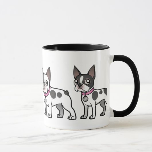 Französische Bulldoggen-und Tasse (Rechts)