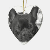Französische Bulldoggen-Verzierung Keramik Ornament (Links)