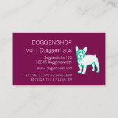 Französische Bulldoggen Visitenkarte (Rückseite)