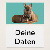 Französische Bulldoggen Visitenkarten (Vorne & Hinten)