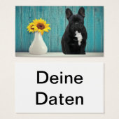 Französische Bulldoggen Visitenkarten (Vorne & Hinten)