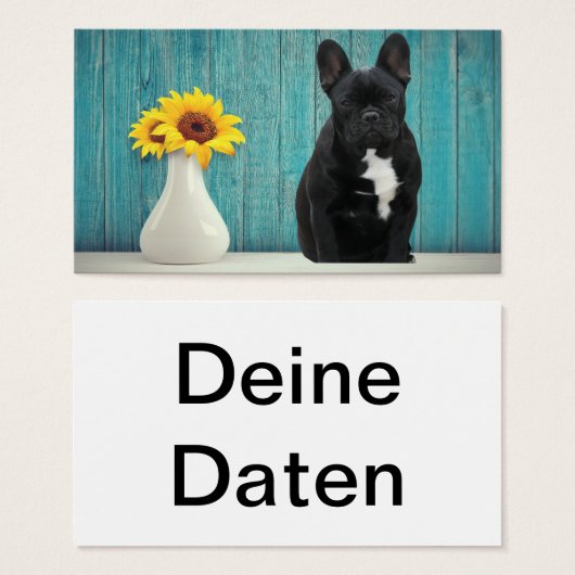 Französische Bulldoggen Visitenkarten (Vorne & Hinten)