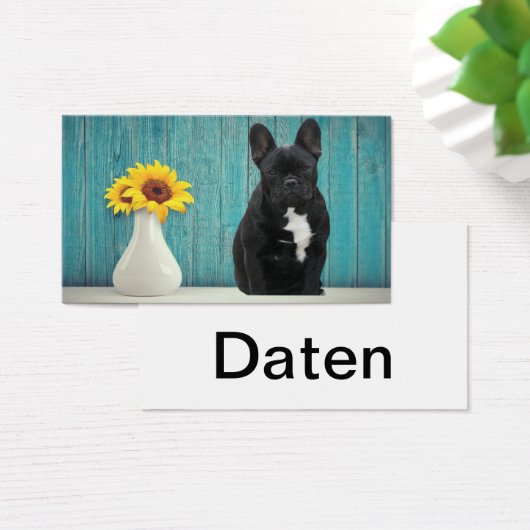 Französische Bulldoggen Visitenkarten (Schreibtisch)