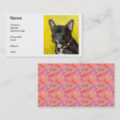 Französische Bulldoggen-Visitenkarten Visitenkarte (Vorne/Hinten)