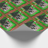 Französische Bulldoggen Weihnachten Feier Geschenkpapier (Ecke)