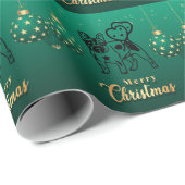 Französische Bulldoggen Weihnachten Feier Geschenkpapier (Rolleneckpunkt)