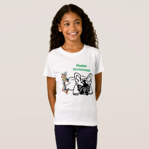Französische Bulldoggen Weihnachten Feier T-Shirt